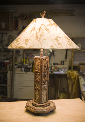 rustic lighting, rustic lamp, Adirondack rustic